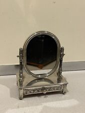 VTG silver plated vanity table top mirror with red lining drawer for sale  Shipping to South Africa