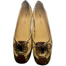 Vintage Women's Bellini Barker Camel/Bronze Loafer/Ballet Leather Flats Size 9 for sale  Shipping to South Africa