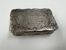 Victorian silver snuff for sale  SUNDERLAND