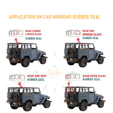 Toyota Land Cruiser FJ40 FJ45 BJ40 Window Glass Side Rear Rubber Seal Set for sale  Shipping to South Africa