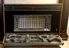 Used, Robinson Willey Teak Surround Gas Fire with Electric Log Effect. Working for sale  HINCKLEY