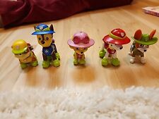 Lote de 5 Paw Patrol Jungle Rescue Figuras Chase Skye Tracker Rubble Marshall segunda mano  Embacar hacia Argentina