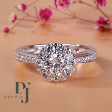Moissanite halo engagement for sale  Jamaica