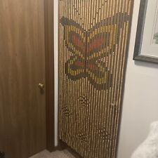 Vintage 1970s Butterfly Door Wooden Bead Doorway Curtains Retro Hippie Cool for sale  Shipping to South Africa