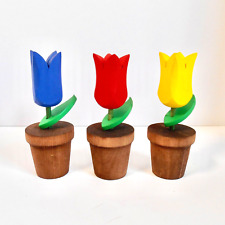 Wooden tulips pot for sale  Shipping to Ireland