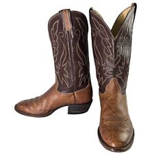 Used, Hondo Cowboy Boots Two Tone Brown Leather Mens 10 D Western Wear Vintage for sale  Shipping to South Africa