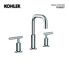 KOHLER Purist Basin Set Low Gooseneck Spout - Chrome with Lever Handles PREMIUM, used for sale  Shipping to South Africa