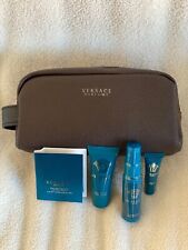 Versace Leather Medusa Cosmetic Makeup Bag Pouch Handle +Lip Balm Lotion Perfume til salgs  Frakt til Norway