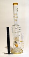 Used, 22'' Clear  & Amber Glass Smoking Bong Hookah Water Pipe by On Point for sale  Shipping to South Africa