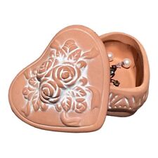 Terra Cotta Heart Shaped Trinket Box for sale  Shipping to South Africa