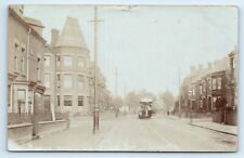 POSTCARD Leicester, Queens Road, Clarendon Park, approaching tram, real photo for sale  Shipping to South Africa