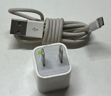 Carregador de parede USB genuíno Apple iPhone 5W cubo adaptador de energia A1385 + Lightning Ca comprar usado  Enviando para Brazil