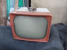 1957 Television GE Hotpoint Gabinete de TV Portátil Art Deco Prop TUBO ACENDE, usado comprar usado  Enviando para Brazil