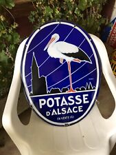 Plaque émaillée Potasse D’Alsace  bon état  60 x 44 d'occasion  France