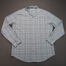 Camisa Peter Millar para Hombre Grande Gris Blanca Verano Confort a Cuadros Colonial Elastizada segunda mano  Embacar hacia Argentina