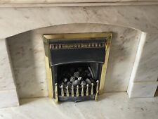 Carrara marble fireplace with coal effect gas fire for sale  HODDESDON