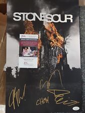 Banda de carteles Stone Sour 11x17 firmada Casa de oro y huesos parte 2 gira JSA certificado de autenticidad segunda mano  Embacar hacia Argentina