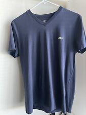 Camiseta masculina Lacoste gola V algodão pima azul marinho tamanho P/3 manga curta comprar usado  Enviando para Brazil