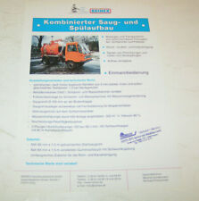 Brochure / Prospectus Multicar 26 Accessoire -kombinierter Aspiration &, używany na sprzedaż  Wysyłka do Poland