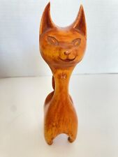 Usado, Estatueta de gato siamês vintage meados do século MoD madeira teca 7 1/2" comprar usado  Enviando para Brazil