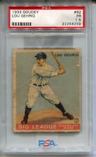 1933 Goudey Baseball #92 Lou Gehrig Card Graded PSA 1.5 New York Yankees for sale  Shipping to Canada