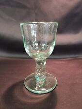 Vintage Strini Blown Glass Wine Goblet SIGNED - Beautiful Bubbles! Early Career?, used for sale  Shipping to South Africa