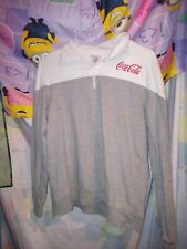 Long Sleeve Vintage Coca-Cola Shirt. XL 15/17. Grey & White. Red Words for sale  Shipping to South Africa