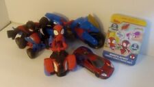 Lote Marvel Spiderman bicicleta araña, coche fundido a presión, araña elástica, figura, vehículos, usado segunda mano  Embacar hacia Argentina