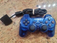 Sony PlayStation 2 PS2 Ocean Blue Clear Controller DualShock OEM SCPH-10010 for sale  Shipping to South Africa