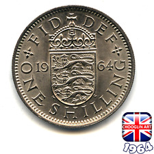 Una moneda inglesa 1964 elizabeth ii un chelín, ¡60 años de antigüedad! segunda mano  Embacar hacia Argentina