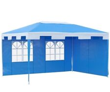 Outsunny 4 x 3 m Garden Gazebo Outdoor Canopy Marquee Party Tent Blue for sale  Shipping to South Africa