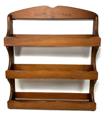 VTG Large Wooden Wall 3-Tier Spice Rack Holds 24 Spice Jars Not Included, used for sale  Shipping to South Africa