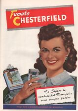 Pubblicita 1952 chesterfield usato  Biella