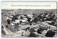 Used, Brillion Wisconsin WI Postcard Birds Eye View Showing Business Foreground c1940 for sale  Shipping to South Africa