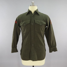 Camisa uniforme social USMC militar verde lã flanela M2, década de 1950 cabo vintage, usado comprar usado  Enviando para Brazil