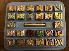 27 pc. Large Vintage Craftool #1789 3/4” Alphabet Stamps Set Tandy Leather for sale  West Bend