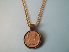 ONE (1) RAND COIN - SOUTH AFRICAN SPRINGBOK - BRONZE CASED PENDANT CURB NECKLACE for sale  Shipping to South Africa