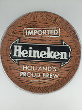 Placa de cerveja vintage Heineken barril barra 12" 1965, usado comprar usado  Enviando para Brazil