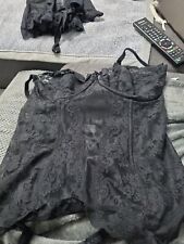 Black lace basque for sale  TIPTON