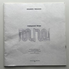 Eduardo paolozzi catalog for sale  GRAVESEND