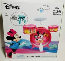 Disney Minnie Mouse Junior Acoustic Jazz Drum Set With Stool - Box Is Torn, used for sale  Shipping to South Africa
