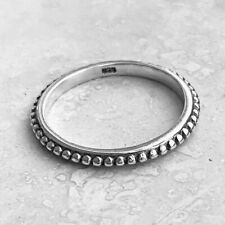 Usado, Anel pequeno de contas de prata esterlina, anel empilhável, pulseira de prata, anel Bali, boho comprar usado  Enviando para Brazil