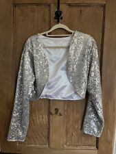 silver sequin bolero for sale  BEDFORD