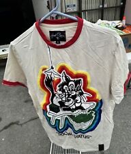 Usado, Camiseta masculina Frost Originals "Status Social" acabamento vermelho creme gola redonda tamanho P comprar usado  Enviando para Brazil