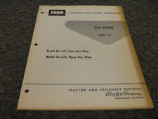 Arados de 2 y 3 discos Ford 103 Series 10-475 10-476 conjunto propietario operador manual segunda mano  Embacar hacia Argentina