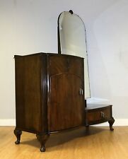 C.W.S ART DECO WALNUT DRESSING TABLE ON CABRIOLE LEGS FULL MIRROR & THREE DRAWER for sale  Shipping to South Africa