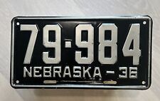 1936 nebraska license for sale  Omaha