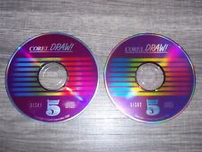 Corel Draw 5 PC CD-ROM 2-płytowy zestaw 1994 CorelDRAW oprogramowanie wektorowe dla systemu Windows 3.1 na sprzedaż  Wysyłka do Poland