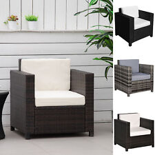 1 Seater Garden Patio Rattan Wicker Furniture Single Cube Chair Sofa Outdoor for sale  Shipping to South Africa