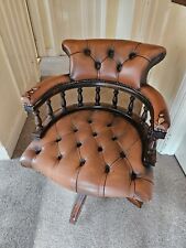 Leather chesterfield captains for sale  BARNET